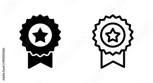 Badge icon symbol for apps and websites. Awards icon vector. Achieve sign and symbols. Stamp