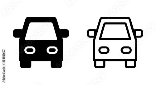 Car icon symbol for apps and websites. car sign and symbol. small sedan