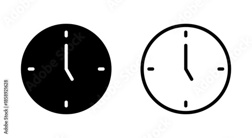 Clock icon symbol for apps and websites. Time sign and symbol. watch icon