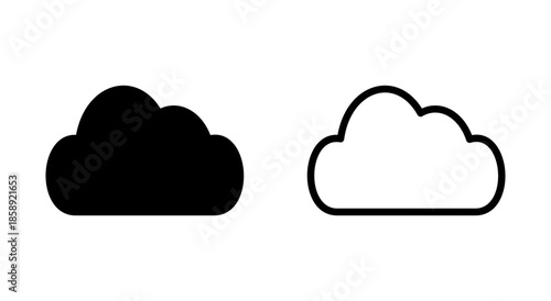 Cloud icon symbol for apps and websites. cloud sign and symbol