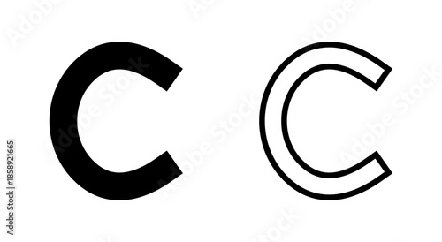 Copyright icon symbol for apps and websites. copyright sign and symbol