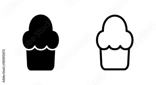 Cup cake icon symbol for apps and websites. Cup cake sign and symbol