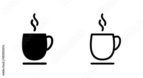 coffee cup icon symbol for apps and websites. cup a coffee sign and symbol