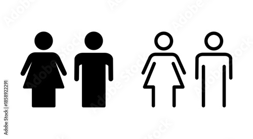 Man and symbol for apps and websites icon vector. male and female sign and symbol. Girls and boys
