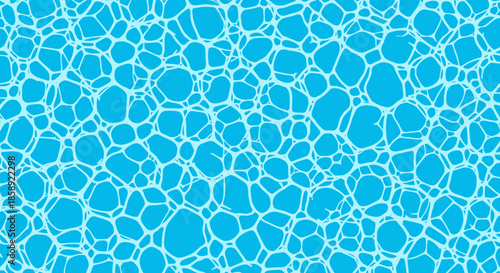 A captivating vector illustration of the sea's surface, showcasing a mesmerizing background pattern of light blue water with intricate, interconnected shapes and lines.