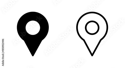 Pin icon symbol for apps and websites. Location sign and symbol. destination icon. map pin