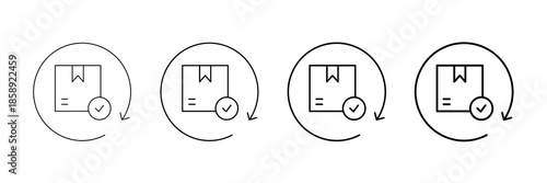 Restock Icons Vector Set In Different Stroke Line Style