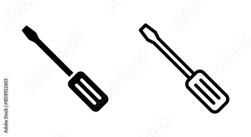 Screwdriver icon symbol for apps and websites. tools sign and symbol