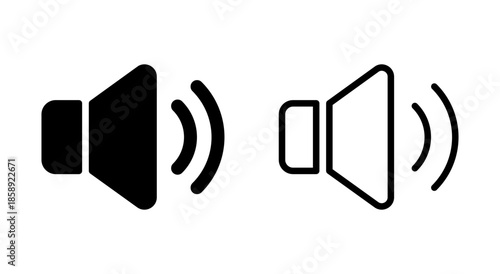 Speaker icon symbol for apps and websites. volume sign and symbol. loudspeaker icon. sound symbol
