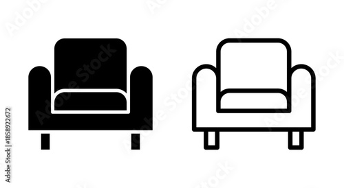 Sofa icon symbol for apps and websites. sofa sign and symbol. furniture icon