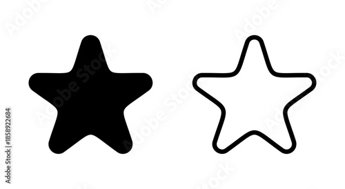 Star icon symbol for apps and websites. rating sign and symbol. favourite star icon