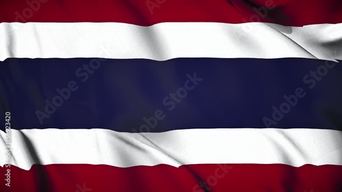 Thailand Flag Animation Close-up 4K