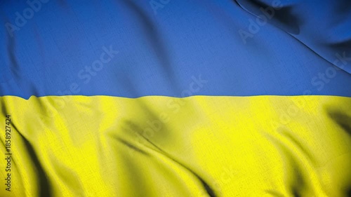 Ukraine Flag Animation Close-up 4K
