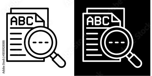 Spelling Icon Set White Style Collection