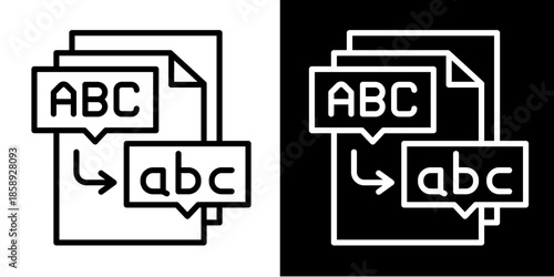 Size Icon Set White Style Collection