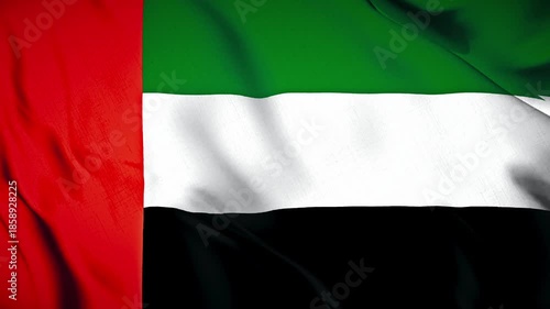 United Arab Emirates Flag Animation Close-up 4K