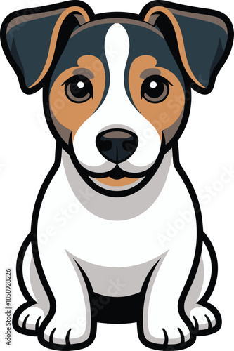  Cute cartoon a illustrator vector Jack Russell Terrier