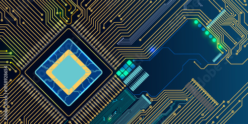 Circuit technology system. For business presentation. Abstract background