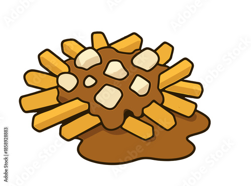 Poutine Dish with Gravy Cheese.