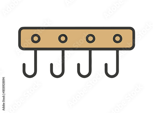 Wooden Coat Rack Hooks.