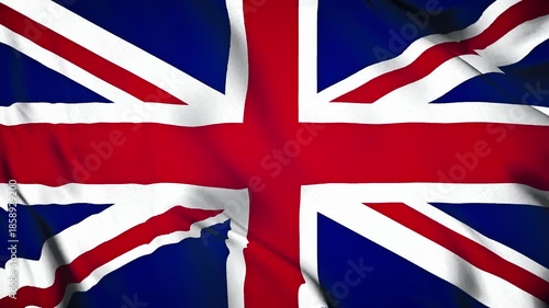 United Kingdom Flag Animation Close-up 4K