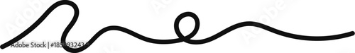 Minimalist black wavy line doodle