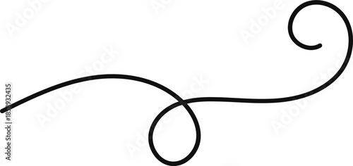 Elegant black swirling line element