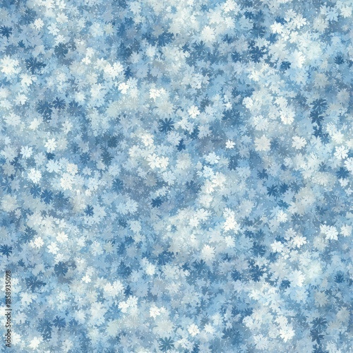 Abstract blue and white floral pattern for backgrounds and textures