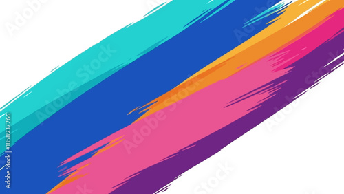 Abstract Dynamic Colorful Brush Strokes Diagonal Pattern Background with Vibrant Tones