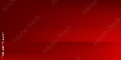 Wall interior background, studio  and backdrops show products.with shadow from window color Red background for text insertion and presentation product