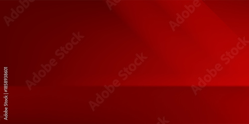 Wall interior background, studio  and backdrops show products.with shadow from window color Red background for text insertion and presentation product