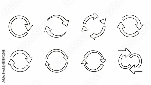 Set of Circular Arrows for Refresh and Reload.
