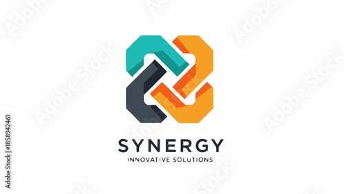 Synergy Innovative Solutions Logo Featuring Interlocking Geometric Shapes.