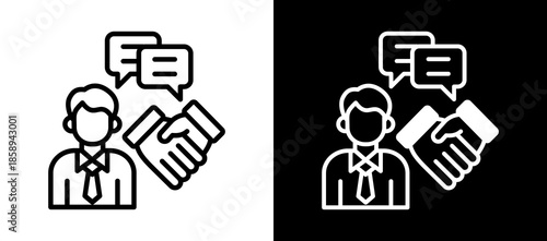 Soft Skills whiteblack icon