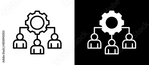 Team Collaboration whiteblack icon