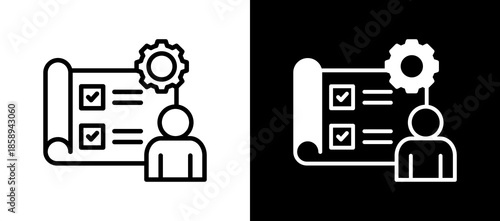 Project Management whiteblack icon