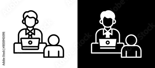 Coaching Session whiteblack icon