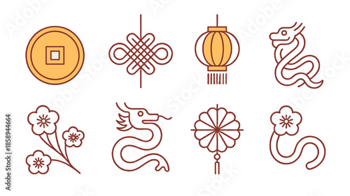 Chinese New Year Icons.