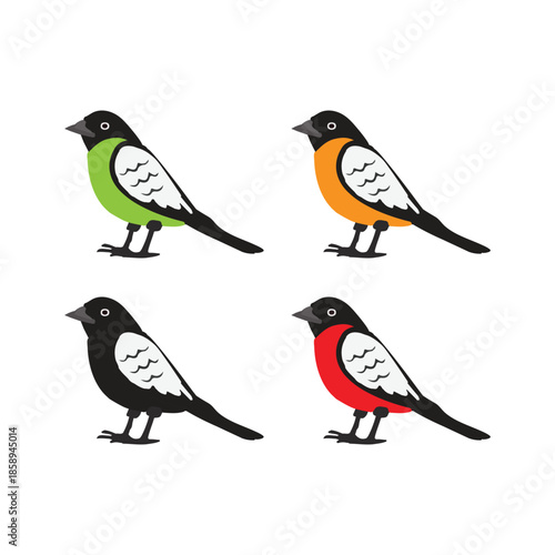 Wallpaper Mural set of birds Torontodigital.ca