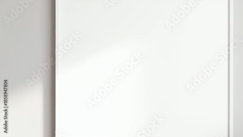 Blank Canvas Mockup in Modern Living Room with Sofa and Plant.