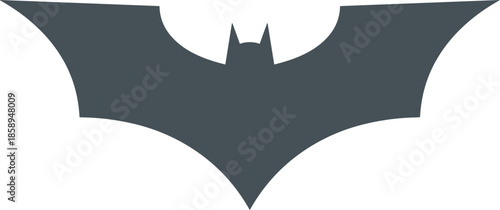 Minimalist Silhouette Bat Graphic Mysterious Flying Creature Design Element