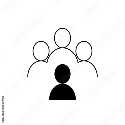 Diverse Group of People Standing Together, One Person Differentiated, Symbolizing Unity, Inclusion, and Societal Issues