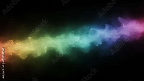 Colorful abstract wave on a dark background