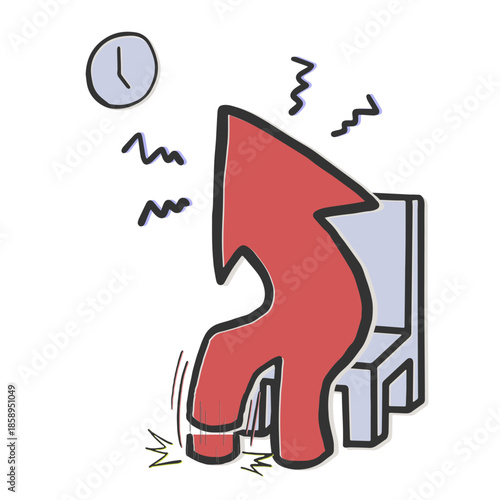 限界貧乏ゆすり待機矢印