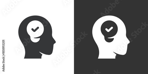 Brilliant Idea Validation icon. Solid glyph series icon