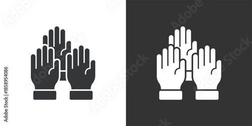 Participation and Voting Support icon. Solid glyph series icon