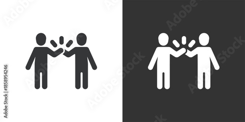 Collaboration Appreciation icon. Solid glyph series icon