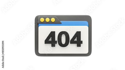 3D 404 Error Page Icon