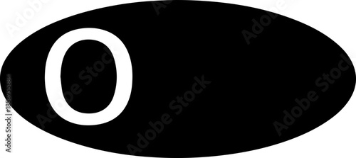 Modern letter O typography inside a black oval featuring a low-poly triangular geometric gradient