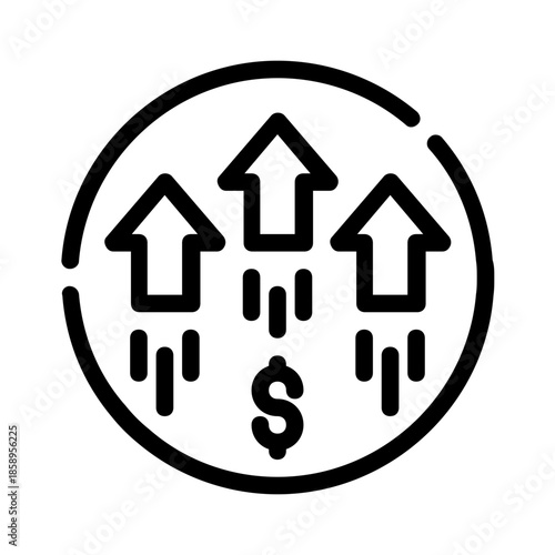 Money growth in a circle. Perfect for finance, investments, business presentations, and economic concepts in design projects.
